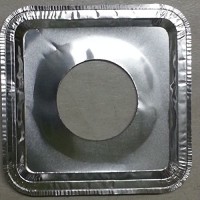 michealvkwam 100 Pcs Disposable Square Aluminum Foil Gas Burner Stove Covers - B07G9GPZ66
